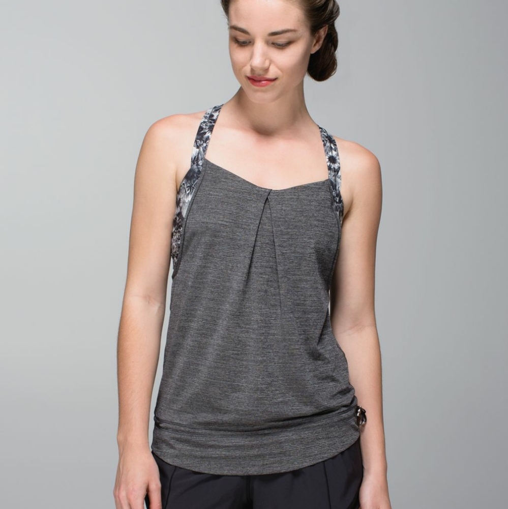 LULULEMON Rest Less Tank 2 Flowabunga Black Top